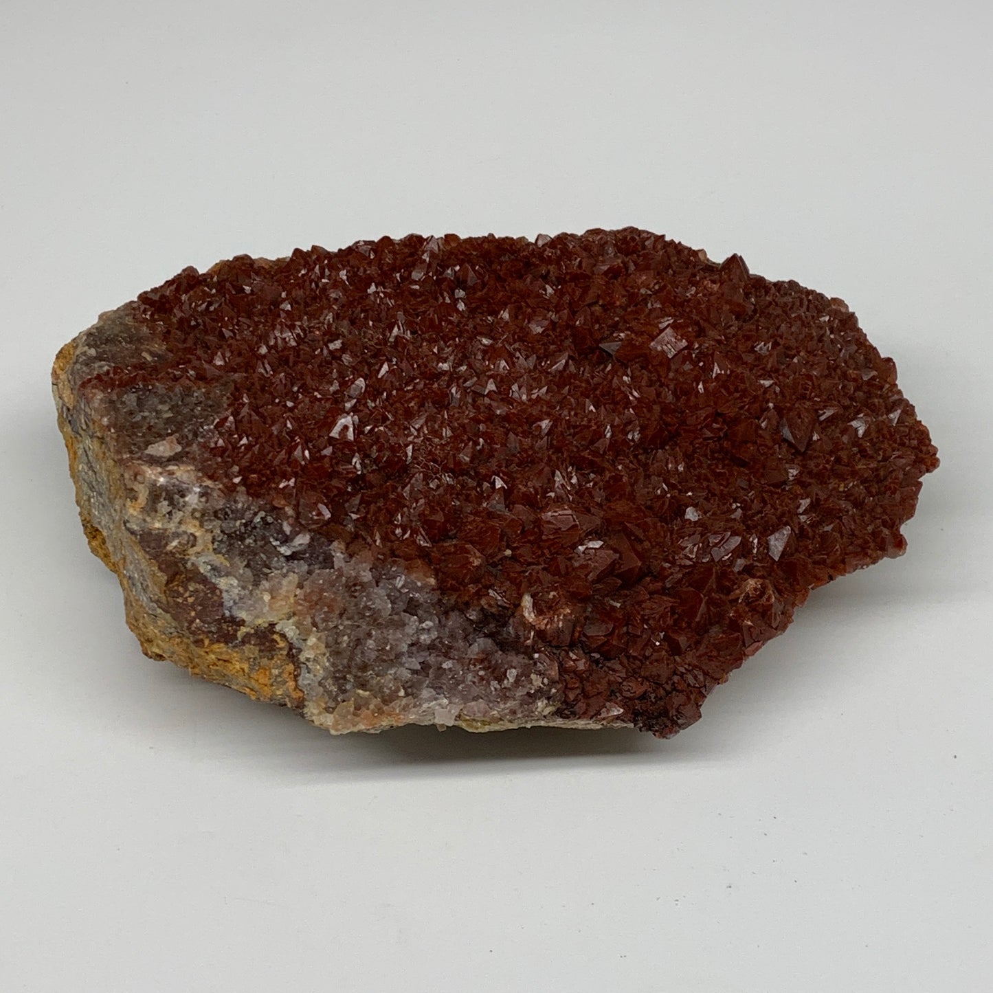 2682g, 8.5"x5.7"x3" Red Quartz Crystal Mineral Specimens @Morocco, B11306