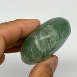 118.4g,2.2"x1.9"x1", Natural Fluorite Palm-Stone Polished Reiki @Madagascar, B17