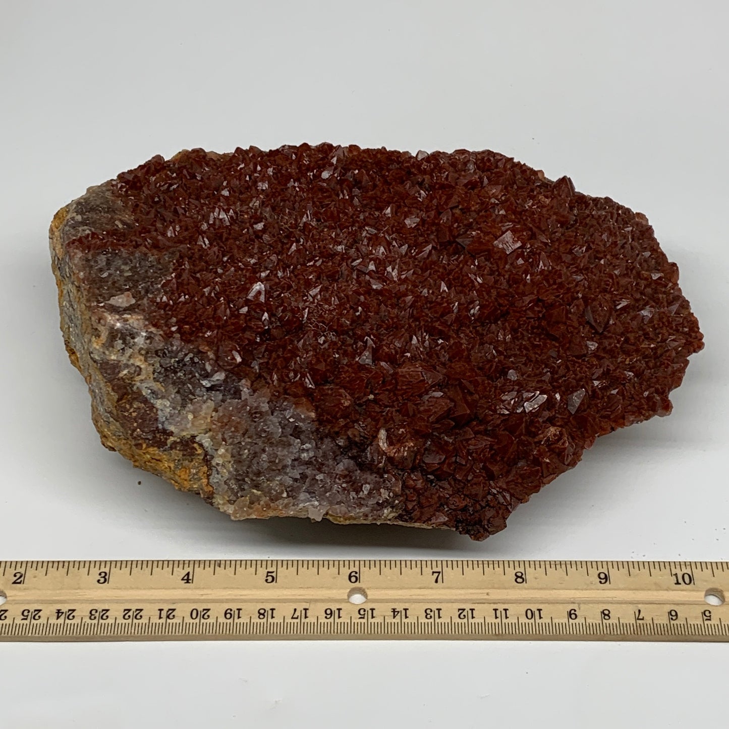 2682g, 8.5"x5.7"x3" Red Quartz Crystal Mineral Specimens @Morocco, B11306