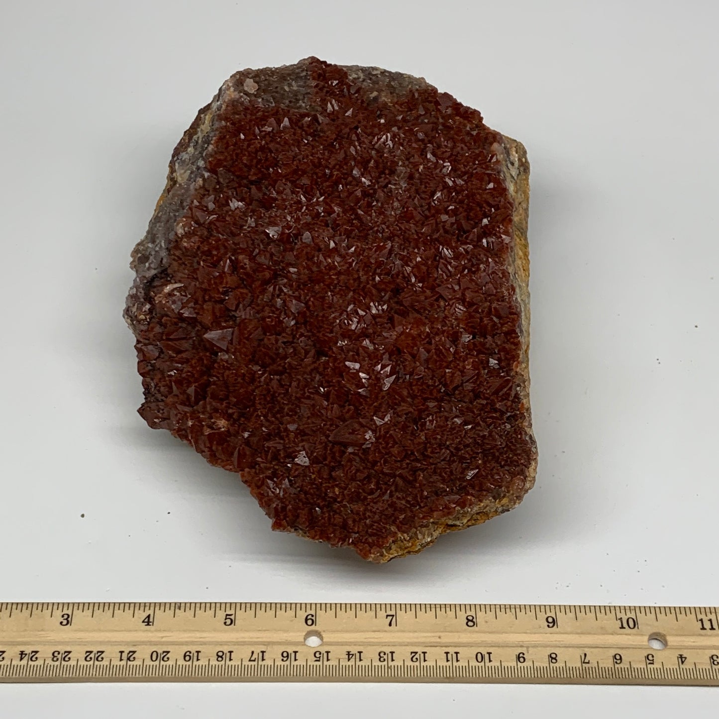 2682g, 8.5"x5.7"x3" Red Quartz Crystal Mineral Specimens @Morocco, B11306