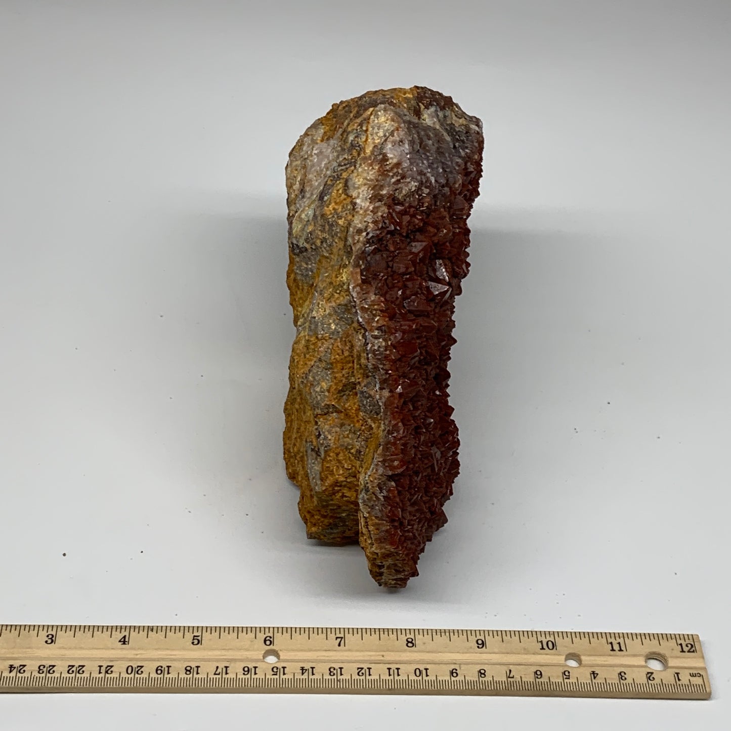 2682g, 8.5"x5.7"x3" Red Quartz Crystal Mineral Specimens @Morocco, B11306