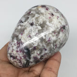 319.6g, 3"x2.2" Tourmaline Rubellite Egg Crystal Reiki Energy @Madagascar,B140
