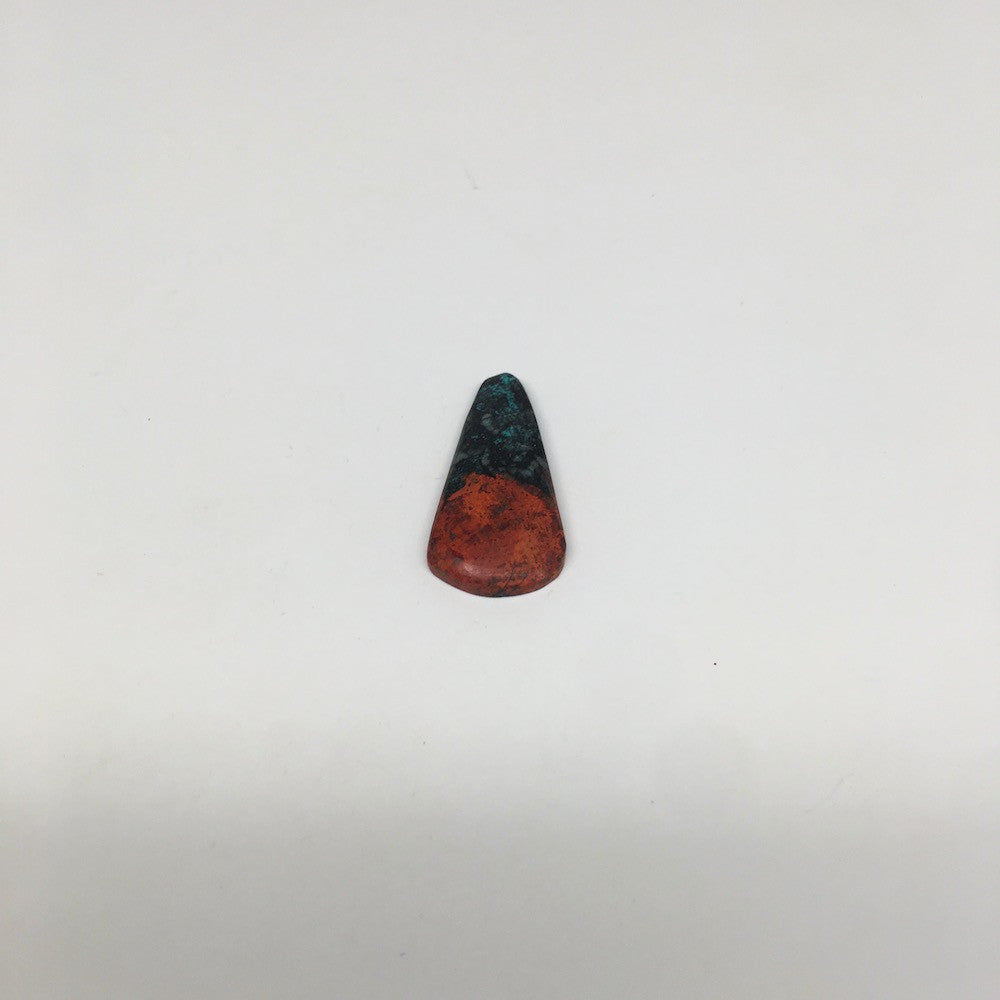7.4g, 1.6"x0.8"x5mm Sonora Sunset Chrysocolla Cuprite Cabochon @Mexico,SC458