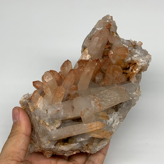 916g, 6"x3.3"x3.3 " Red Quartz Crystal Mineral Specimens @Morocco, B11309