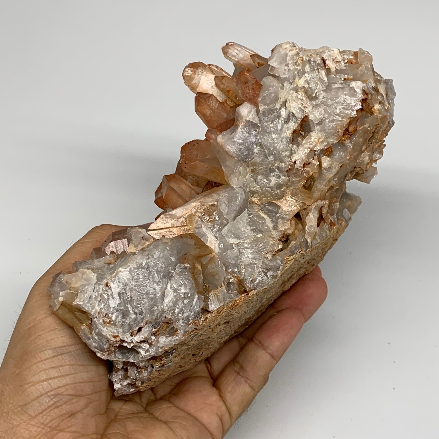 916g, 6"x3.3"x3.3 " Red Quartz Crystal Mineral Specimens @Morocco, B11309