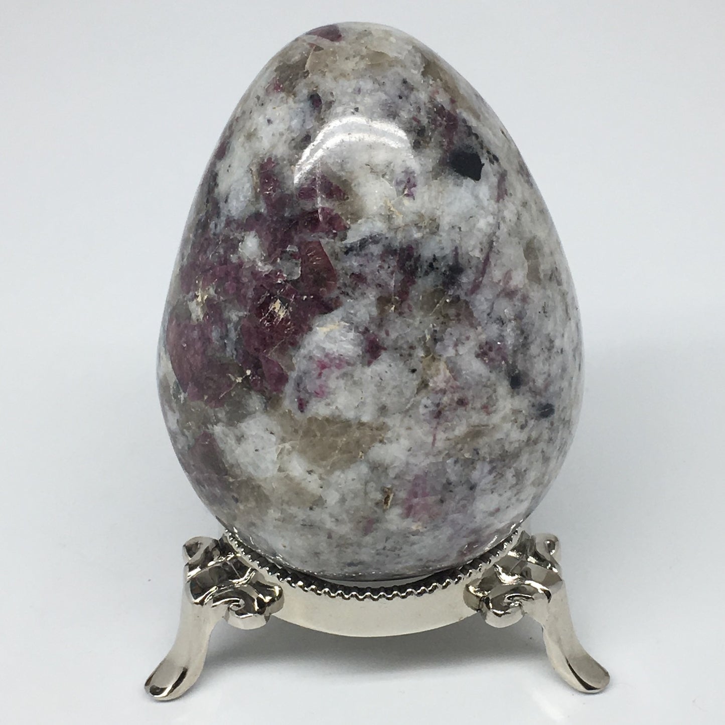 330.8g, 3"x2.3" Tourmaline Rubellite Egg Crystal Reiki Energy @Madagascar,B141