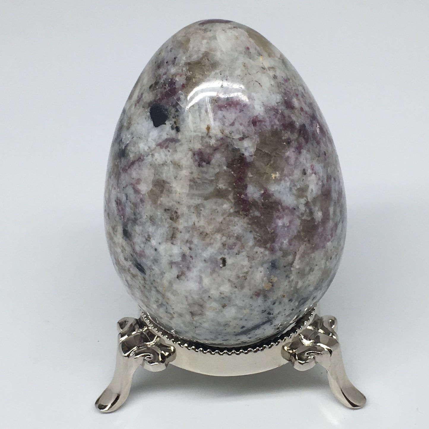 330.8g, 3"x2.3" Tourmaline Rubellite Egg Crystal Reiki Energy @Madagascar,B141