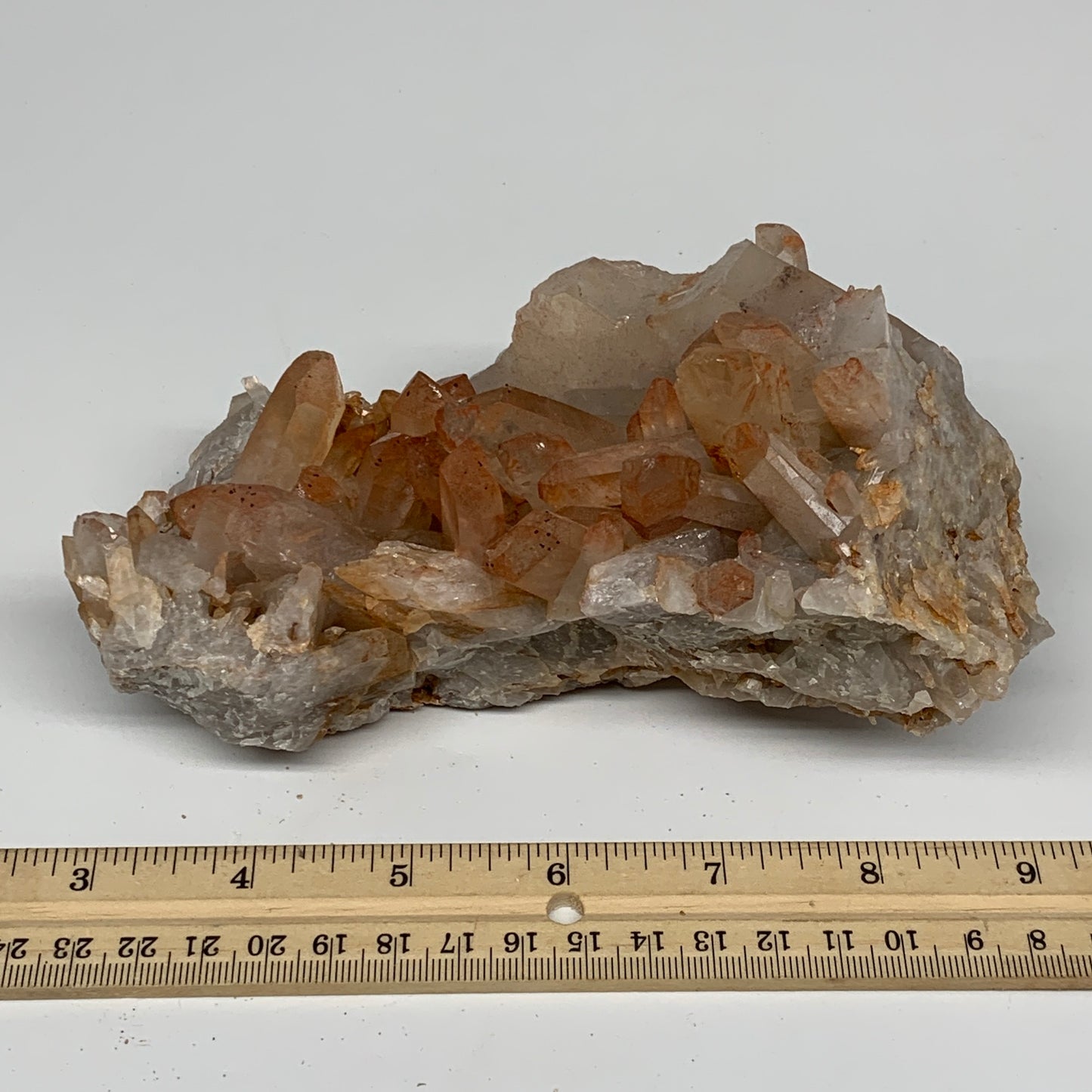 916g, 6"x3.3"x3.3 " Red Quartz Crystal Mineral Specimens @Morocco, B11309