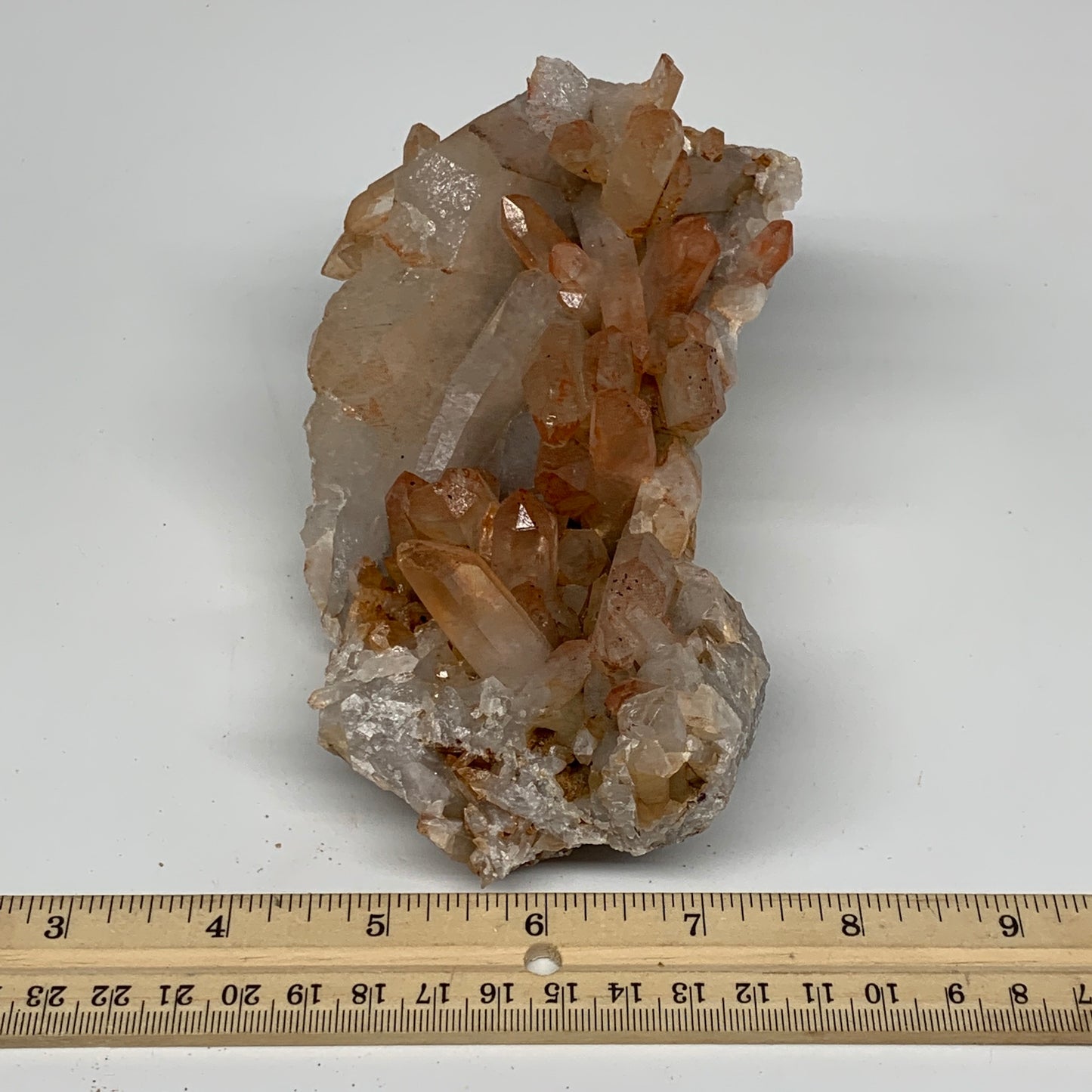 916g, 6"x3.3"x3.3 " Red Quartz Crystal Mineral Specimens @Morocco, B11309