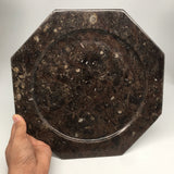 2pcs set, 12" Large Octagon Shape Plates Brown from Morocco