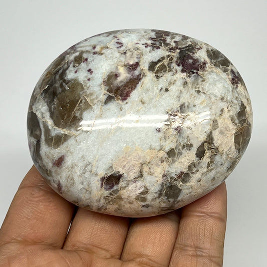221.7g,2.9"x2.4"x1.4" Tourmaline Rubellite Palm-Stone Reiki @Madagascar,B20927