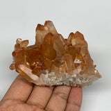 170.5g, 3.5"x1.9"x1.6" Red Quartz Crystal Cluster Mineral Specimens @Morocco, B1