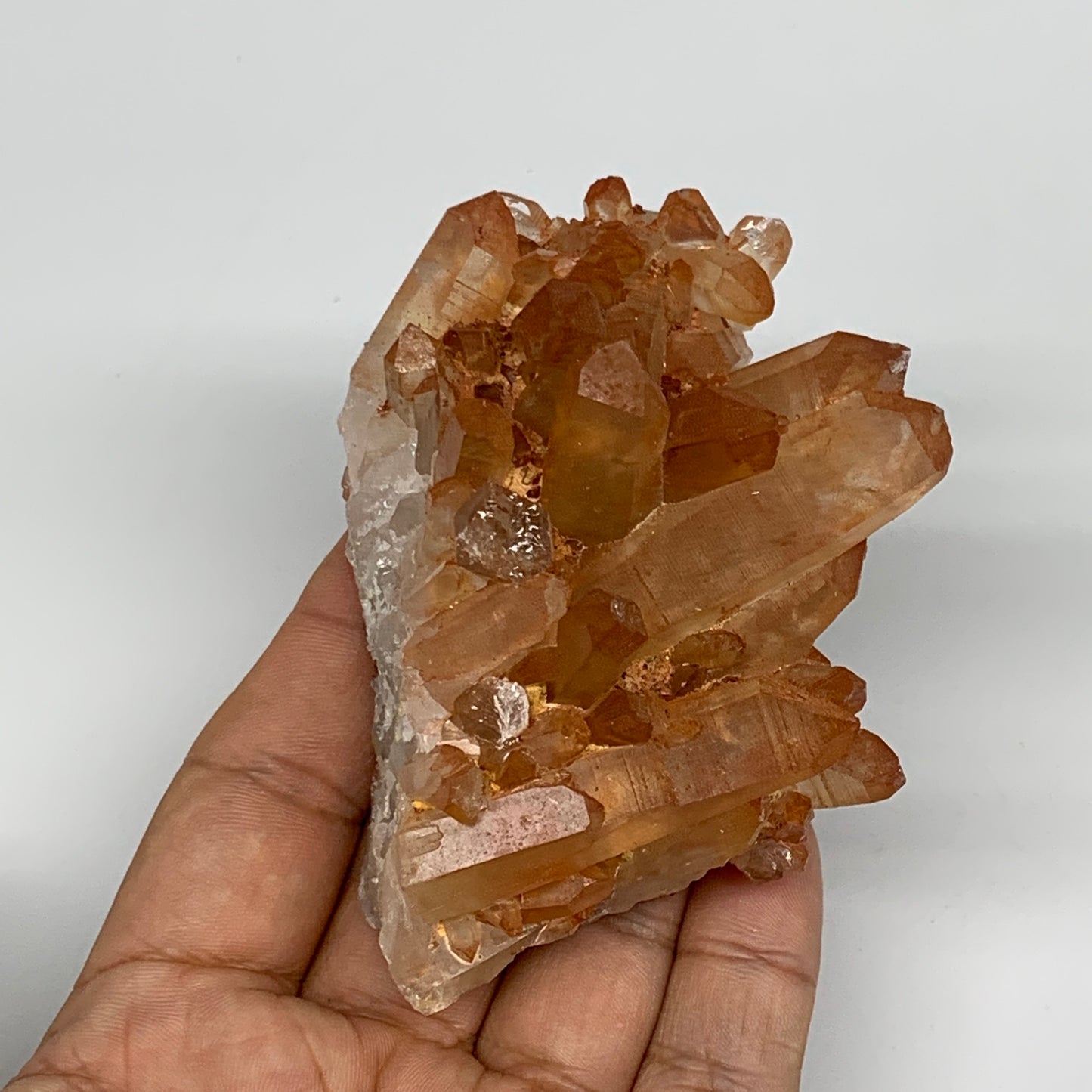 170.5g, 3.5"x1.9"x1.6" Red Quartz Crystal Cluster Mineral Specimens @Morocco, B1