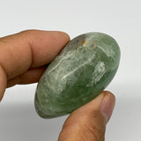 85.3g,1.9"x1.7"x1", Natural Fluorite Palm-Stone Polished Reiki @Madagascar, B170