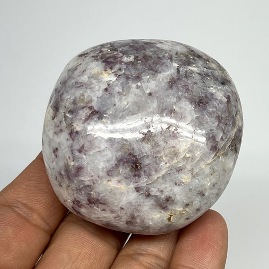 142.3g,2.2"x2.1"x1.3" Tourmaline Rubellite Palm-Stone Reiki @Madagascar,B20928