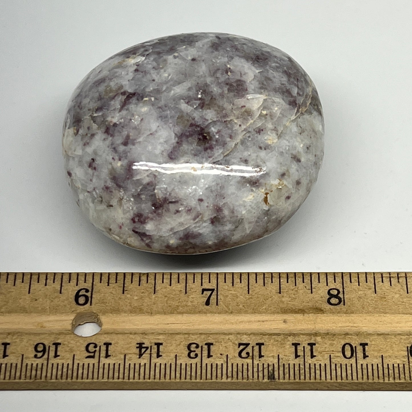 142.3g,2.2"x2.1"x1.3" Tourmaline Rubellite Palm-Stone Reiki @Madagascar,B20928