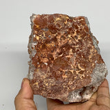 1010.1g, 4.2"x4.1"x2.4" Red Quartz Crystal Cluster Mineral Specimens @Morocco, B