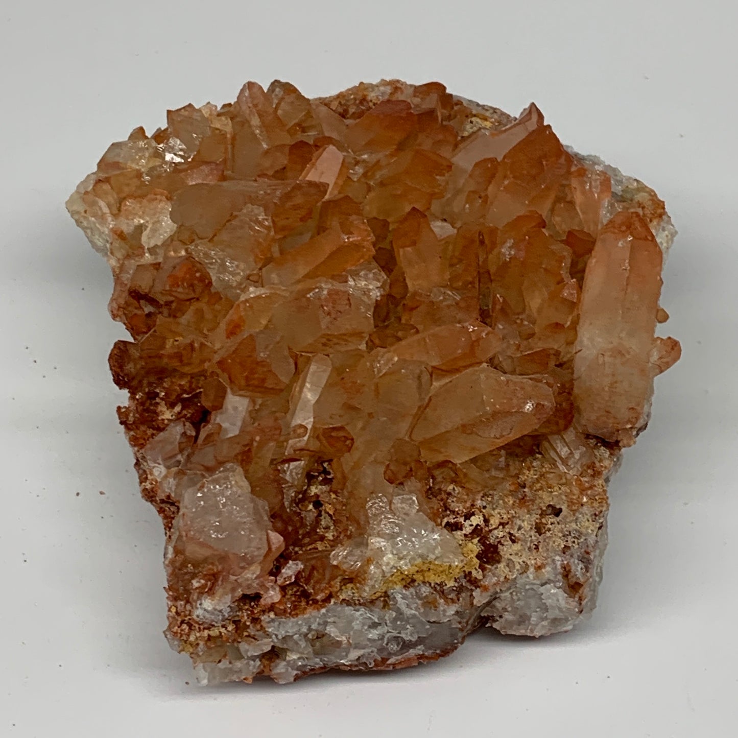 1010.1g, 4.2"x4.1"x2.4" Red Quartz Crystal Cluster Mineral Specimens @Morocco, B