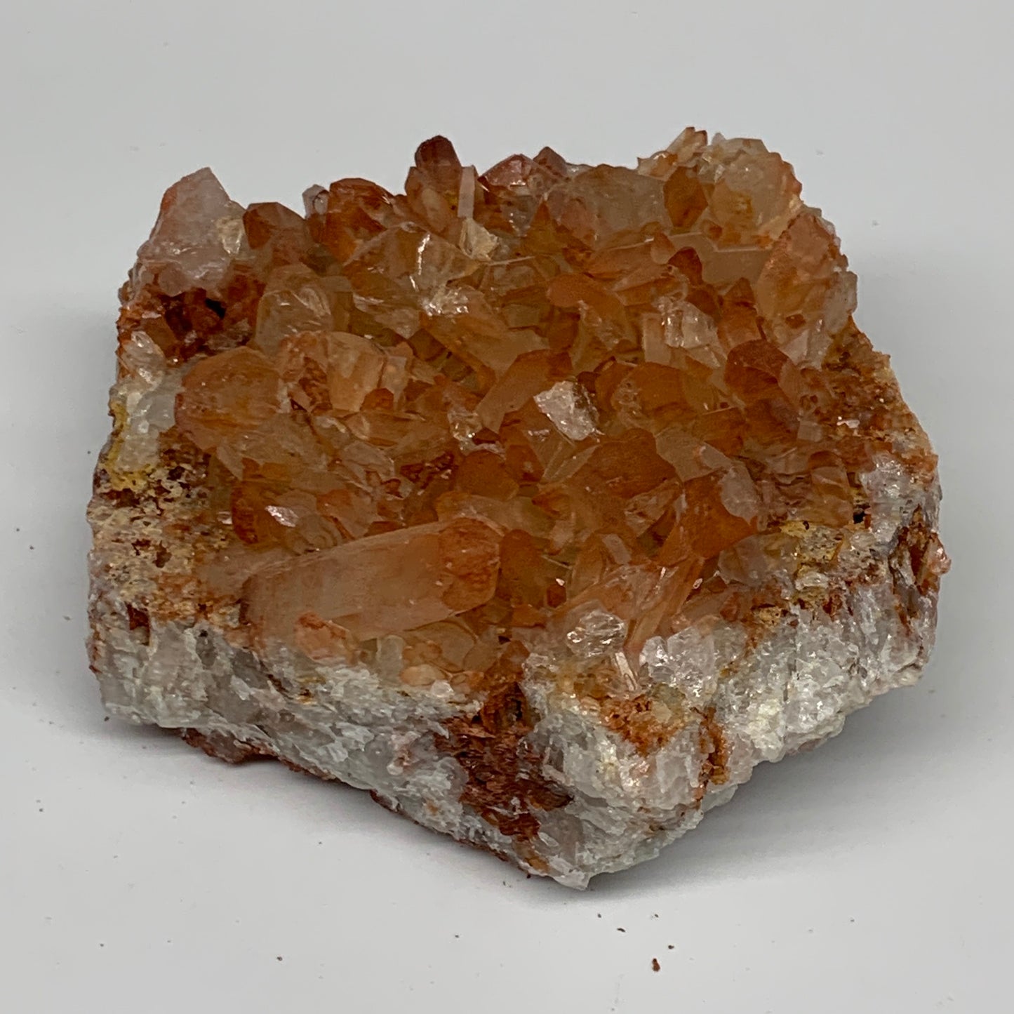 1010.1g, 4.2"x4.1"x2.4" Red Quartz Crystal Cluster Mineral Specimens @Morocco, B