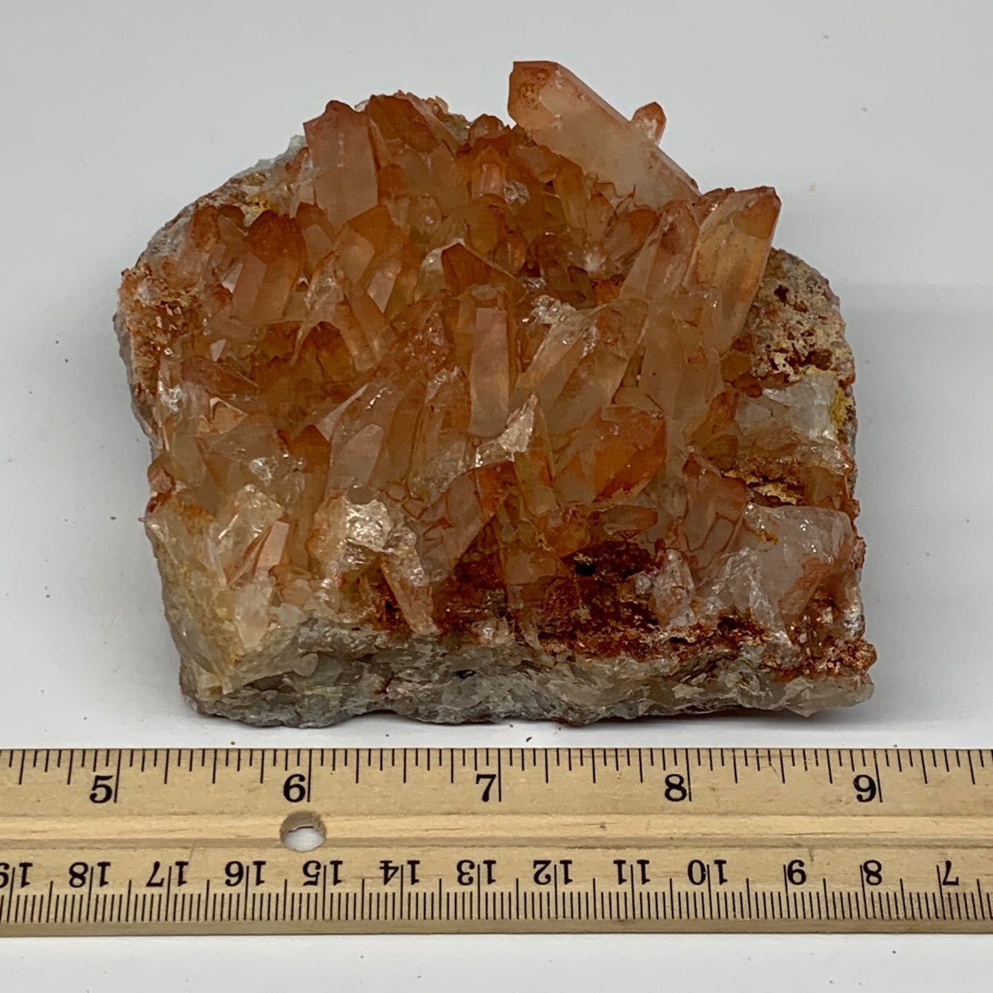 1010.1g, 4.2"x4.1"x2.4" Red Quartz Crystal Cluster Mineral Specimens @Morocco, B