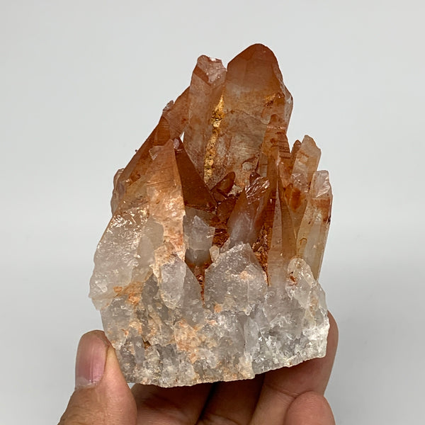 193.1g, 3"x2.1"x1.8" Red Quartz Crystal Cluster Mineral Specimens @Morocco, B113