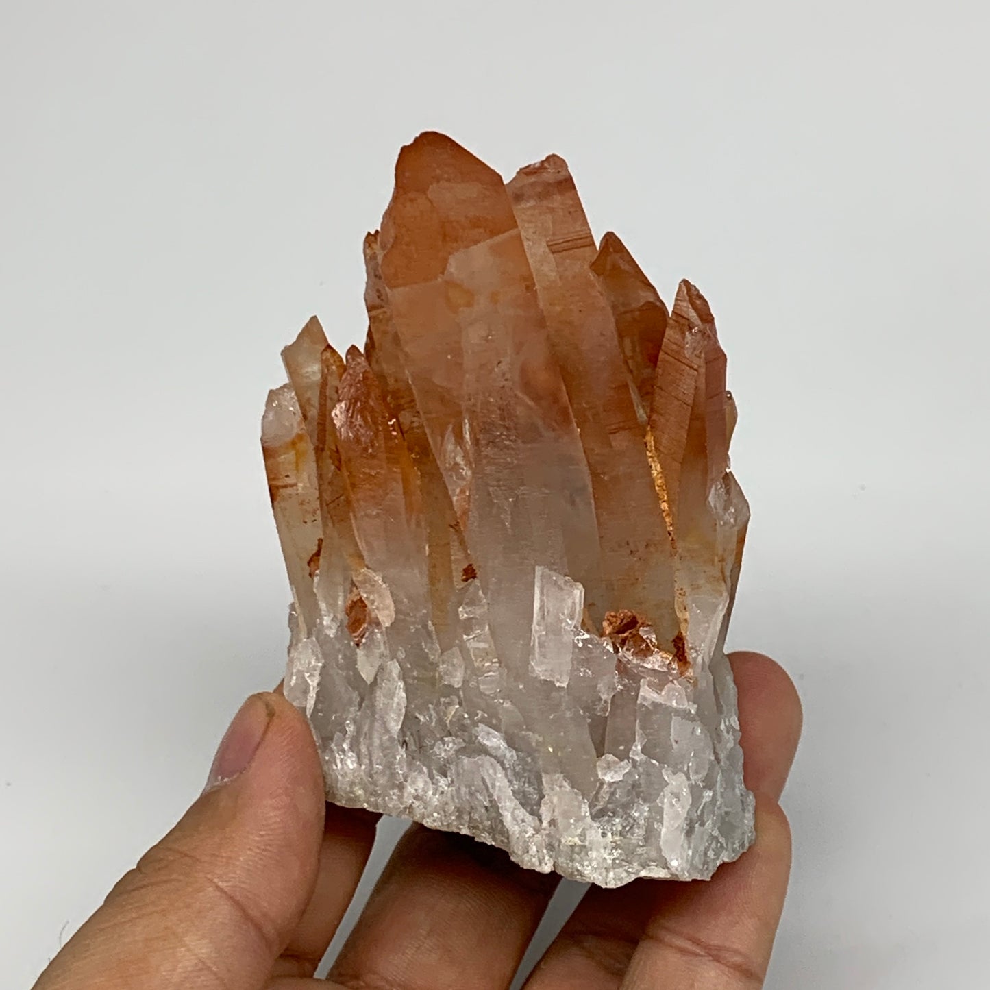 193.1g, 3"x2.1"x1.8" Red Quartz Crystal Cluster Mineral Specimens @Morocco, B113