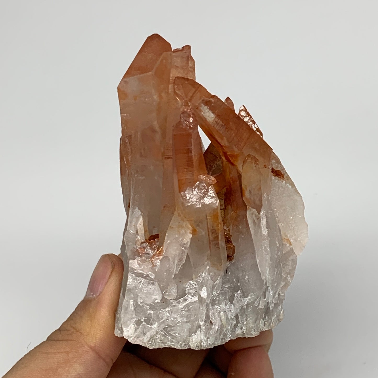 193.1g, 3"x2.1"x1.8" Red Quartz Crystal Cluster Mineral Specimens @Morocco, B113