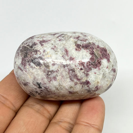 110.9g,2.1"x1.4"x1.4" Tourmaline Rubellite Palm-Stone Reiki @Madagascar,B20930