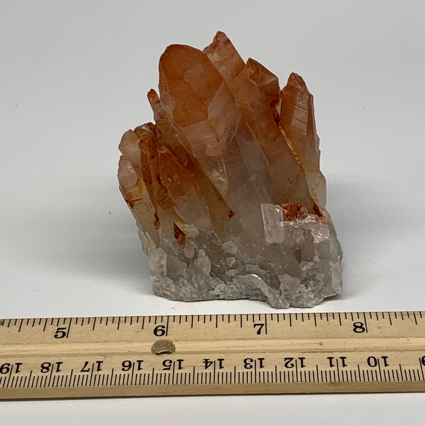 193.1g, 3"x2.1"x1.8" Red Quartz Crystal Cluster Mineral Specimens @Morocco, B113