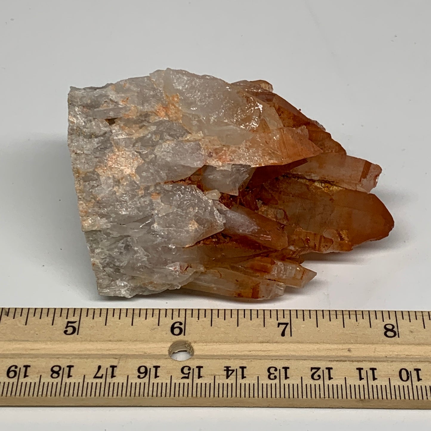 193.1g, 3"x2.1"x1.8" Red Quartz Crystal Cluster Mineral Specimens @Morocco, B113