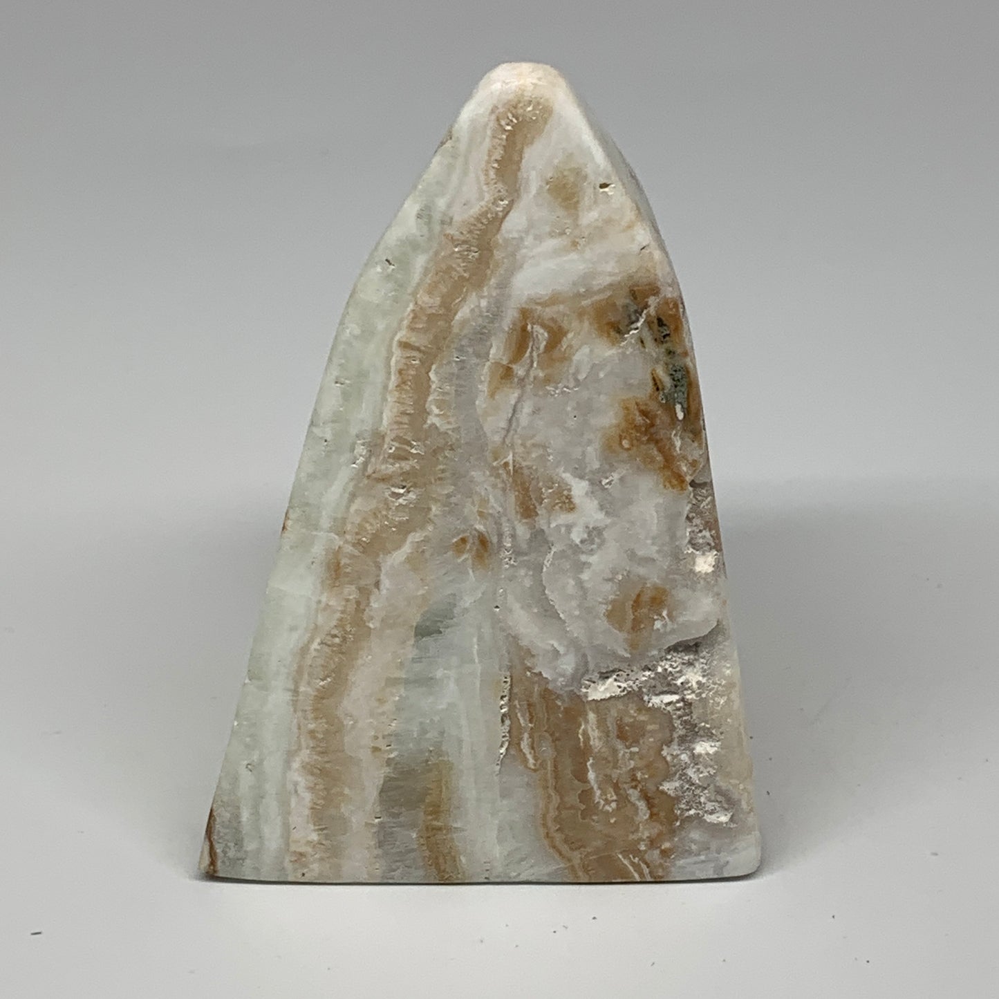 1.98 lbs, 4.9"x3.2"x3.3", Polished Freeform Caribbean Calcite @Afghanistan, B262