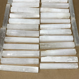 5 lbs, 4.6" - 4.7", 35pcs, Natural Rough Solid Selenite Crystal Blade Sticks, B1