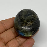 73.4g,2.1"x1.6"x0.8", Labradorite Palm-stone Polished Reiki @Madagascar,B17796