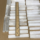 5 lbs, 4.6" - 4.8", 35pcs, Natural Rough Solid Selenite Crystal Blade Sticks, B1