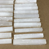5 lbs, 4.6" - 4.8", 35pcs, Natural Rough Solid Selenite Crystal Blade Sticks, B1