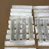 5 lbs, 4.6" - 4.9", 36pcs, Natural Rough Solid Selenite Crystal Blade Sticks, B1
