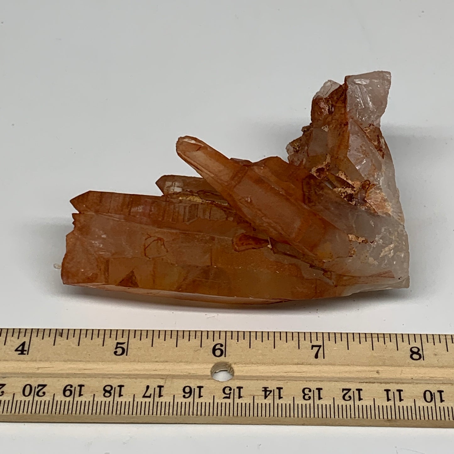 187.2g, 3.6"x2.5"x1.9" Red Quartz Crystal Cluster Mineral Specimens @Morocco,B11