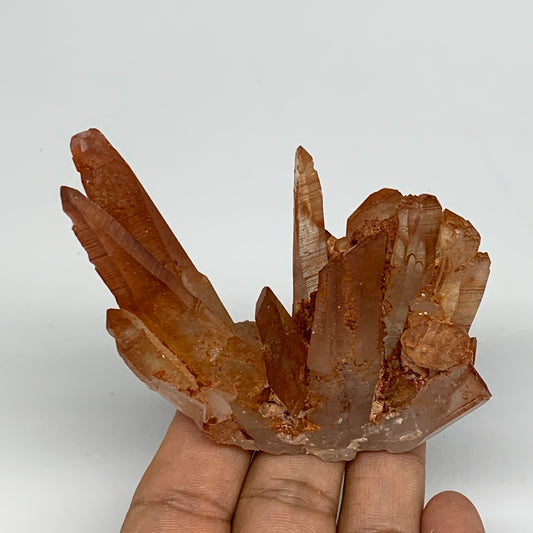 90g, 2.2"x2.4"x1.4" Red Quartz Crystal Cluster Mineral Specimens @Morocco,B11321