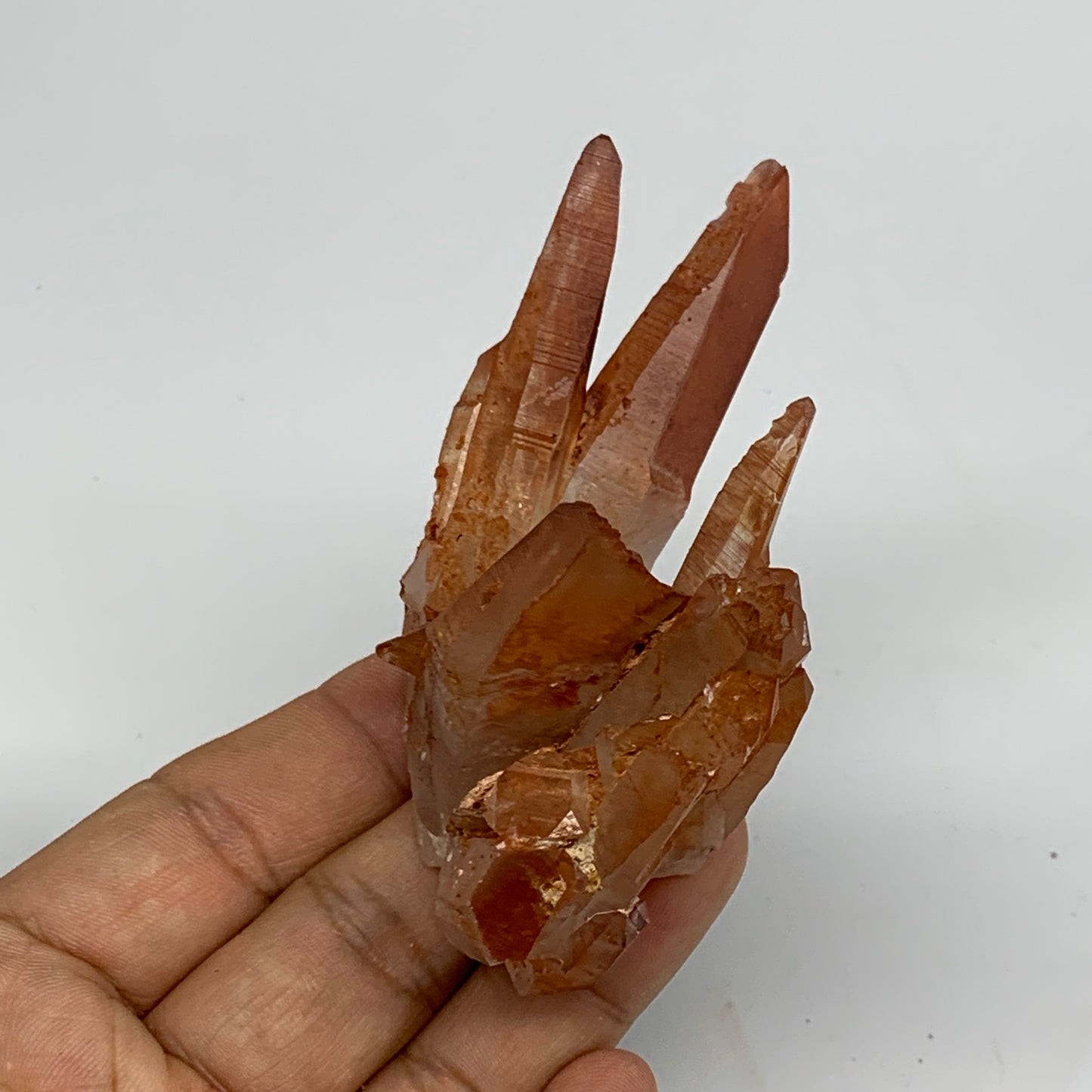 90g, 2.2"x2.4"x1.4" Red Quartz Crystal Cluster Mineral Specimens @Morocco,B11321