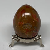 207.2g, 2.5"x2" Natural Red Jasper Egg Gemstone from Madagascar, B4156