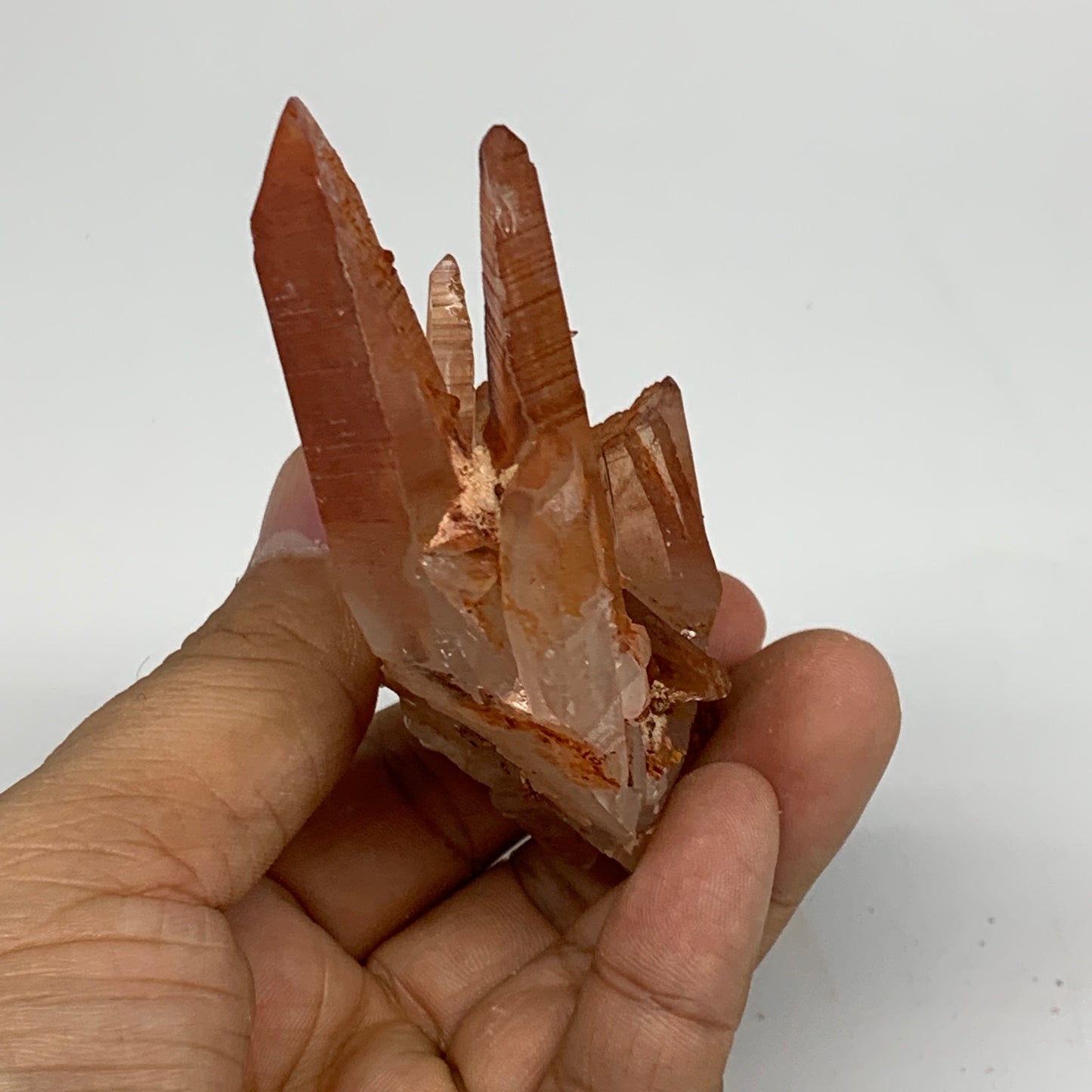 90g, 2.2"x2.4"x1.4" Red Quartz Crystal Cluster Mineral Specimens @Morocco,B11321