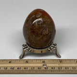207.2g, 2.5"x2" Natural Red Jasper Egg Gemstone from Madagascar, B4156
