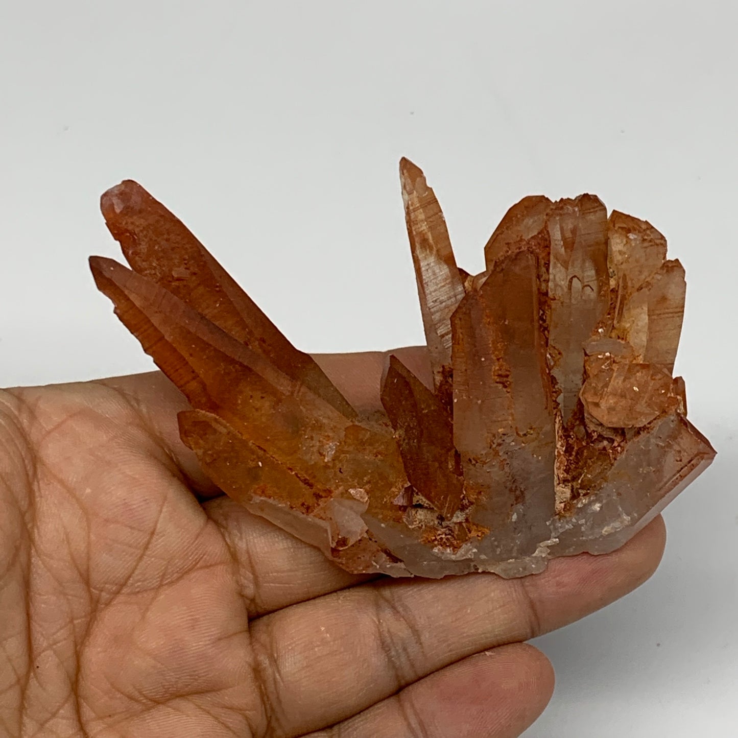 90g, 2.2"x2.4"x1.4" Red Quartz Crystal Cluster Mineral Specimens @Morocco,B11321