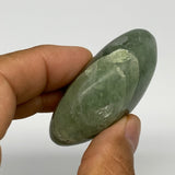 87.9g,2.1"x1.8"x0.9", Natural Fluorite Palm-Stone Polished Reiki @Madagascar, B1
