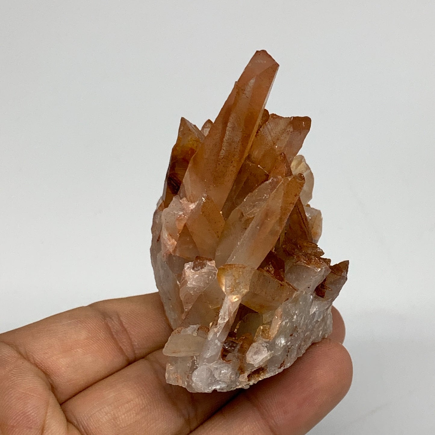 138.8g, 2.6"x2.8"x1.6" Red Quartz Crystal Cluster Mineral Specimens @Morocco,B11