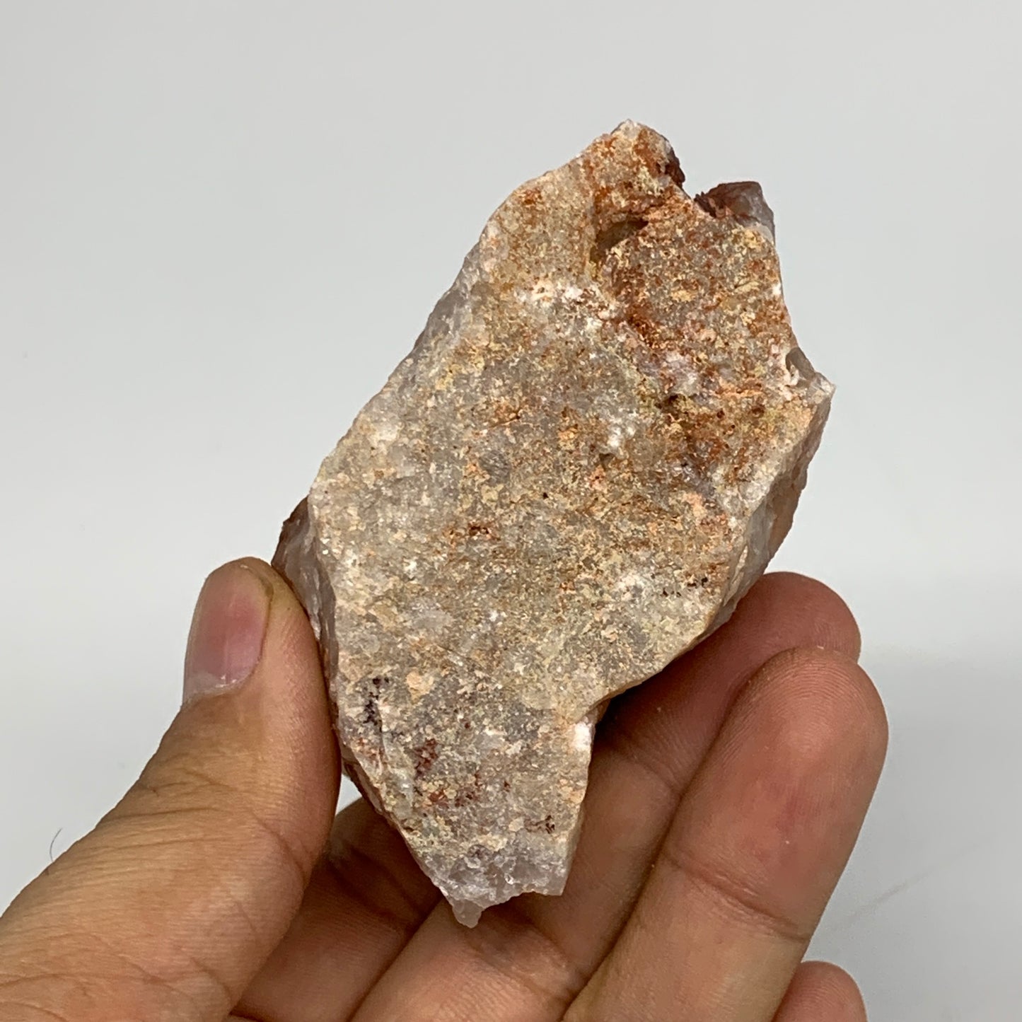 138.8g, 2.6"x2.8"x1.6" Red Quartz Crystal Cluster Mineral Specimens @Morocco,B11