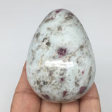 224.9g, 2.7"x2" Tourmaline Rubellite Egg Crystal Reiki Energy @Madagascar,B158