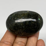 72.6g,2.1"x1.5"x0.9", Labradorite Palm-stone Polished Reiki @Madagascar,B17799
