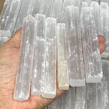 10 lbs, 3.9"-4.7", 70-80pcs, Natural Rough Solid Selenite Crystal Blade Sticks