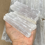 5 lbs, 3.9"-4.7", 30-38pcs, Natural Rough Solid Selenite Crystal Blade Sticks